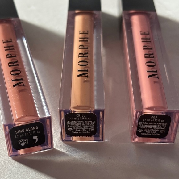 Morphe 3 Piece Lip Gloss Bundle - Sing Along, Chill, Pop - Picture 2 of 5